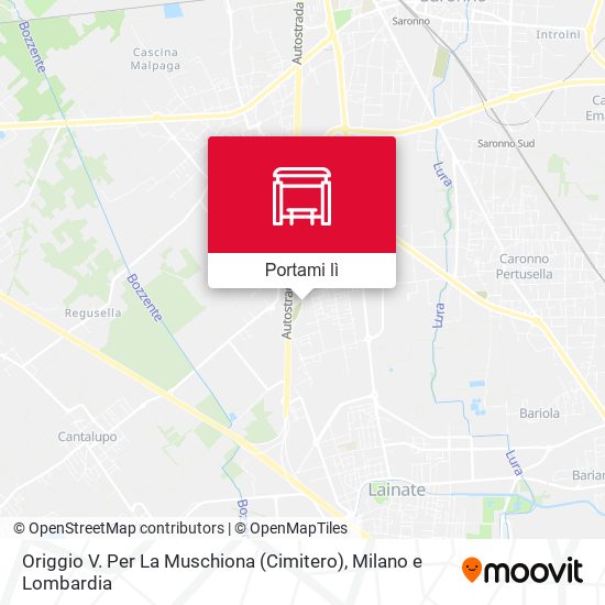 Mappa Origgio V. Per La Muschiona (Cimitero)