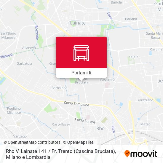 Mappa Rho V. Lainate 141 / Fr. Trento (Cascina Bruciata)