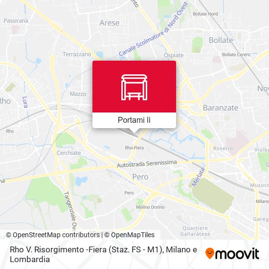 Mappa Rho V. Risorgimento -Fiera (Staz. FS - M1)