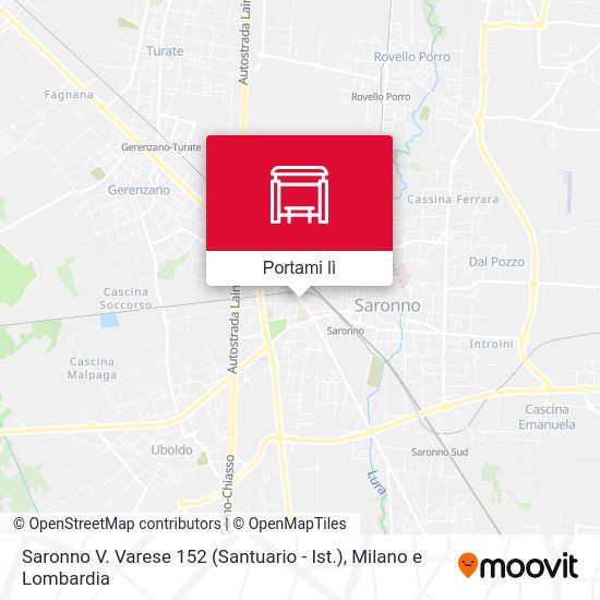 Mappa Saronno V. Varese 152 (Santuario - Ist.)