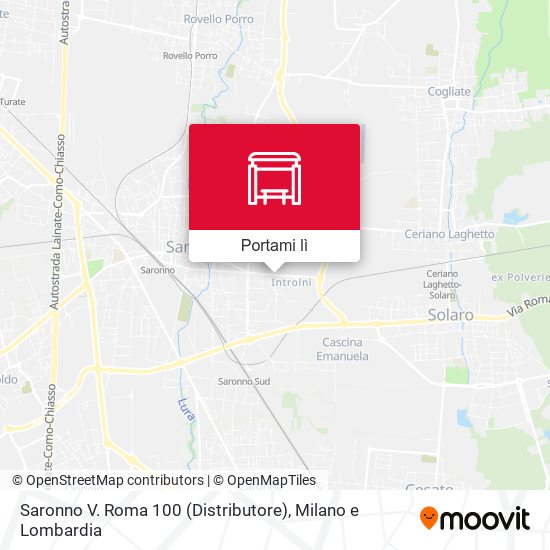 Mappa Saronno V. Roma 100 (Distributore)