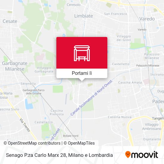 Mappa Senago P.za Carlo Marx 28