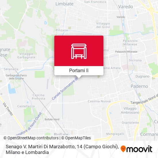 Mappa Senago V. Martiri Di Marzabotto, 14 (Campo Giochi)