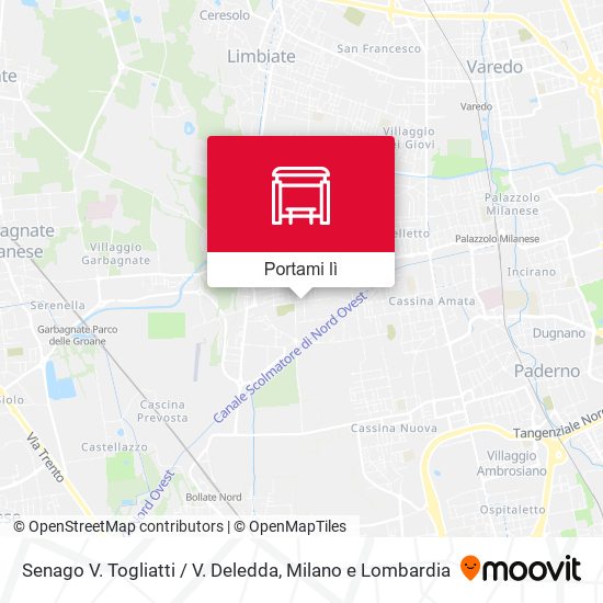 Mappa Senago V. Togliatti / V. Deledda