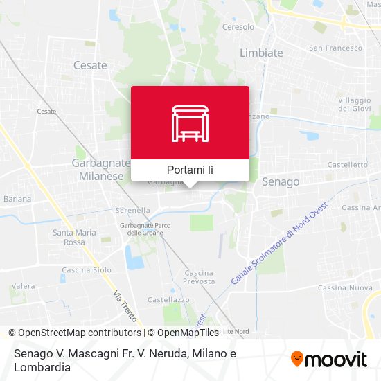Mappa Senago V. Mascagni Fr. V. Neruda