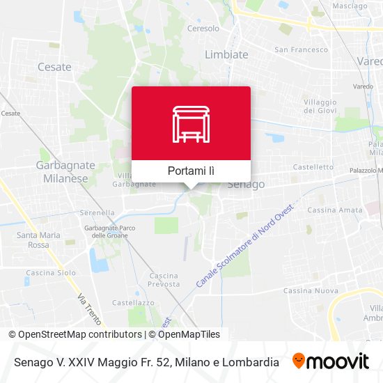 Mappa Senago V. XXIV Maggio Fr. 52