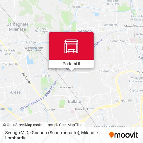 Mappa Senago V. De Gasperi (Supermercato)