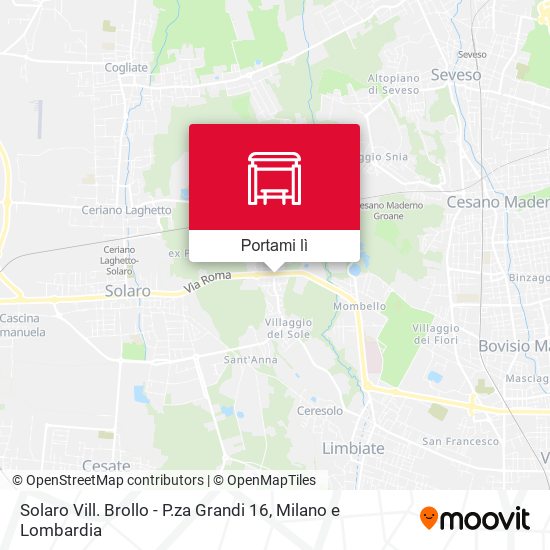 Mappa Solaro Vill. Brollo - P.za Grandi 16
