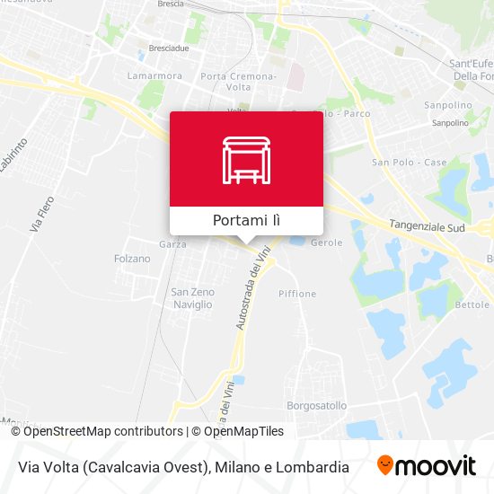 Mappa Via Volta (Cavalcavia Ovest)
