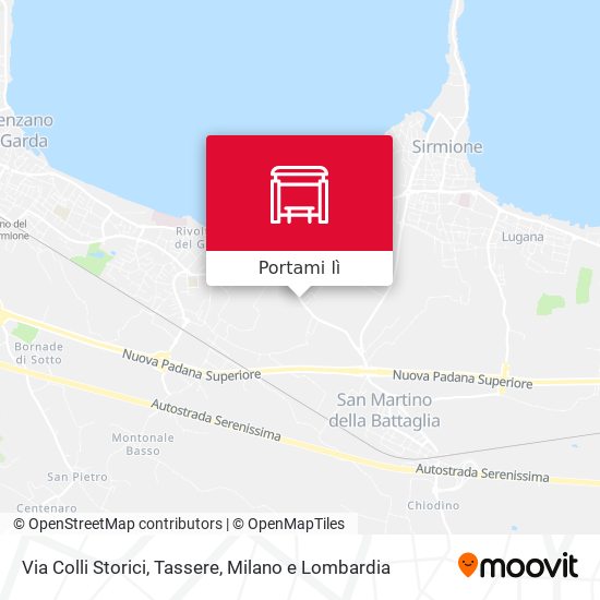 Mappa Via Colli Storici, Tassere
