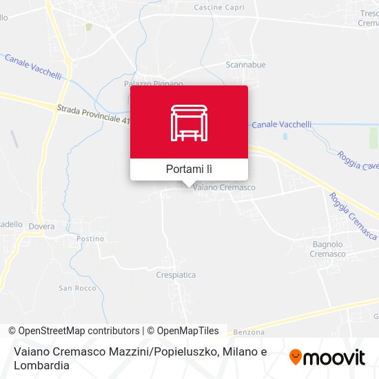 Mappa Vaiano Cremasco Mazzini / Popieluszko