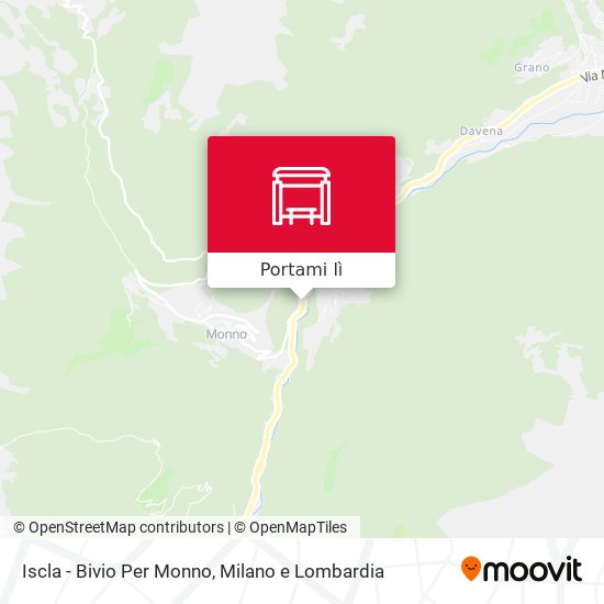 Mappa Iscla - Bivio Per Monno