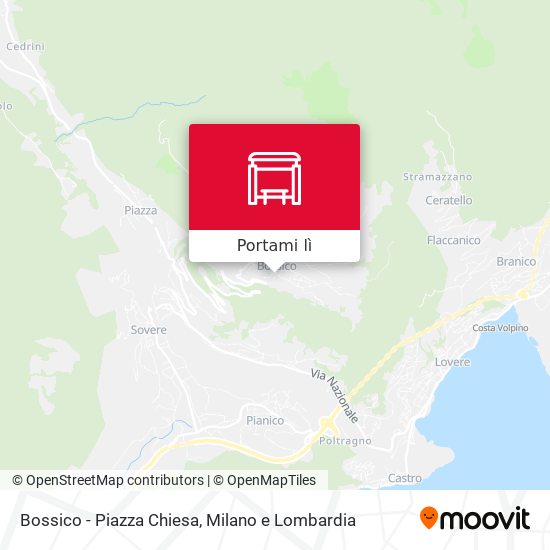 Mappa Bossico - Piazza Chiesa