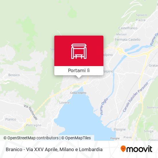 Mappa Branico - Via XXV Aprile