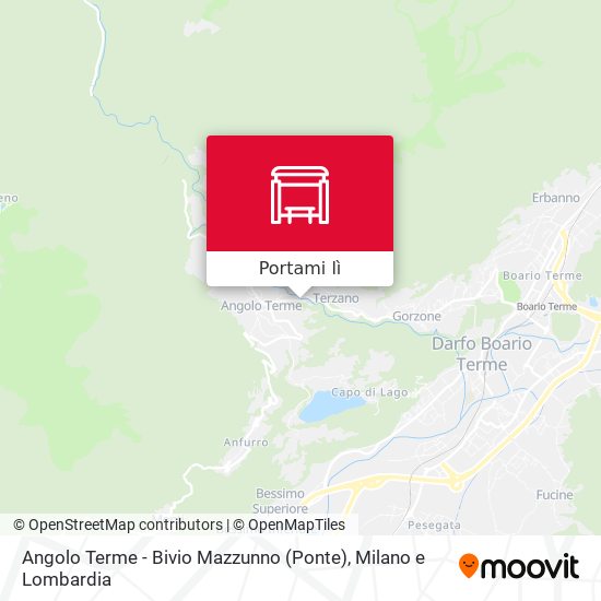 Mappa Angolo Terme - Bivio Mazzunno (Ponte)
