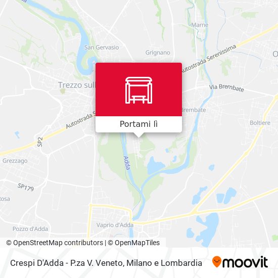 Mappa Crespi D'Adda - P.za V. Veneto