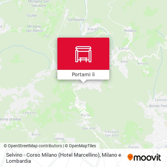 Mappa Selvino - Corso Milano (Hotel Marcellino)