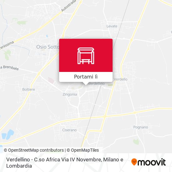 Mappa Verdellino - C.so Africa Via IV Novembre