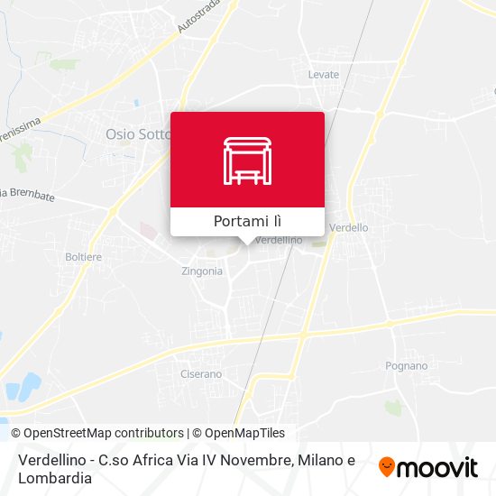 Mappa Verdellino - C.so Africa Via IV Novembre