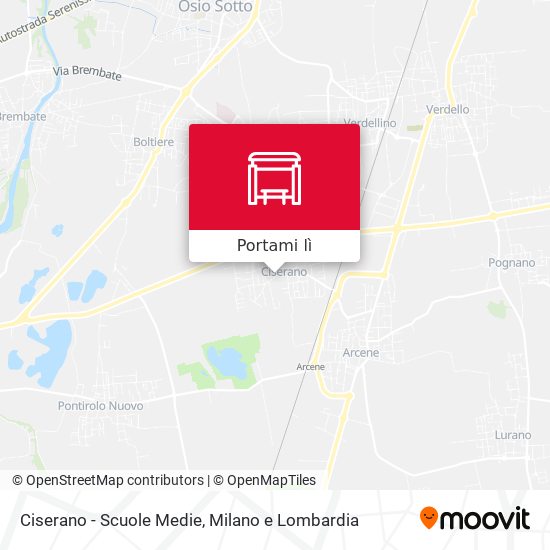 Mappa Ciserano - Scuole Medie