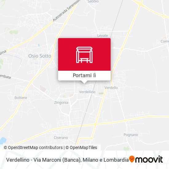 Mappa Verdellino - Via Marconi (Banca)