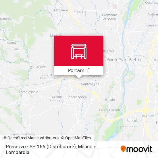 Mappa Presezzo - SP 166 (Distributore)