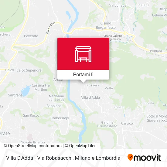 Mappa Villa D'Adda - Via Robasacchi