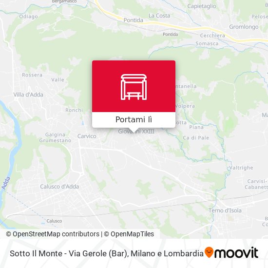 Mappa Sotto Il Monte - Via Gerole (Bar)