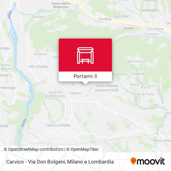 Mappa Carvico - Via Don Bolgeni
