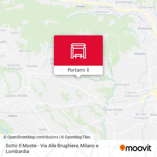 Mappa Sotto Il Monte - Via Alle Brughiere