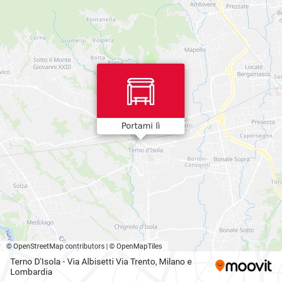 Mappa Terno D'Isola - Via Albisetti Via Trento