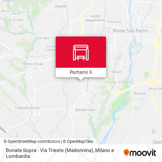 Mappa Bonate Sopra - Via Trieste (Madonnina)