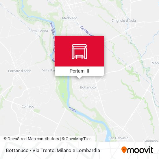 Mappa Bottanuco - Via Trento