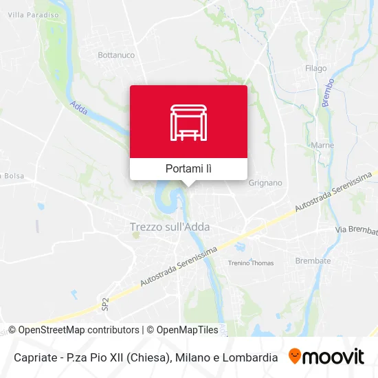 Mappa Capriate - P.za Pio XII (Chiesa)