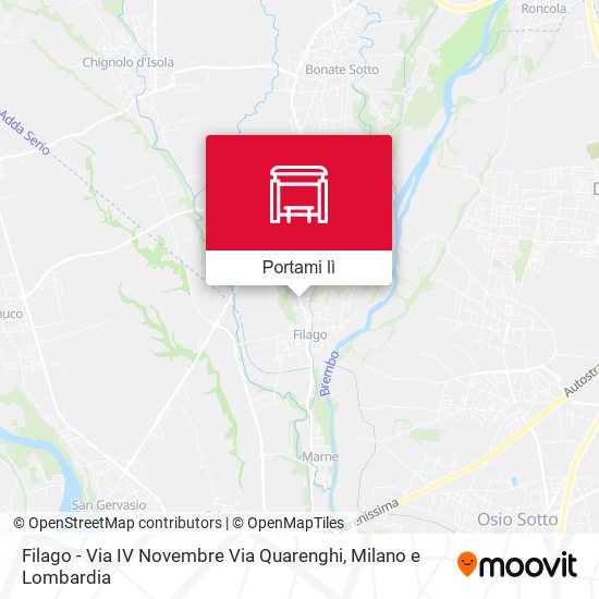 Mappa Filago - Via IV Novembre Via Quarenghi