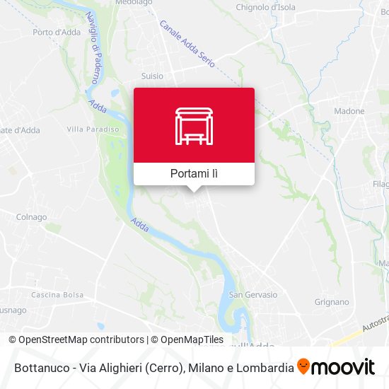 Mappa Bottanuco - Via Alighieri (Cerro)