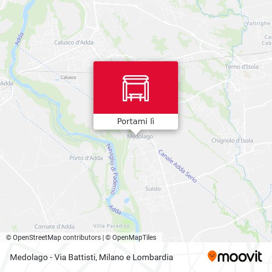 Mappa Medolago - Via Battisti