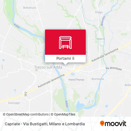 Mappa Capriate - Via Bustigatti