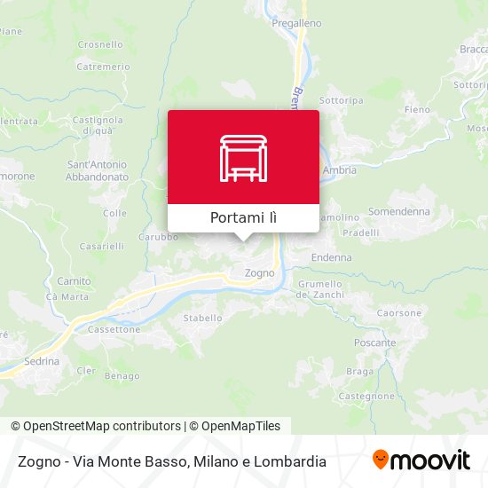 Mappa Zogno - Via Monte Basso