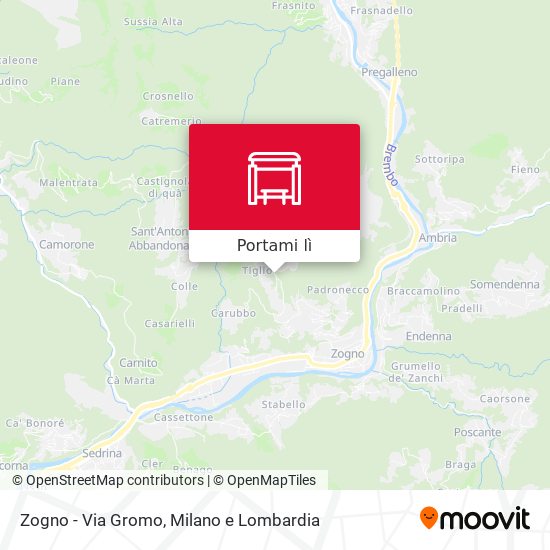 Mappa Zogno - Via Gromo