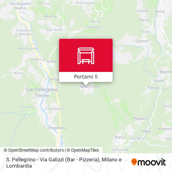 Mappa S. Pellegrino - Via Galizzi (Bar - Pizzeria)