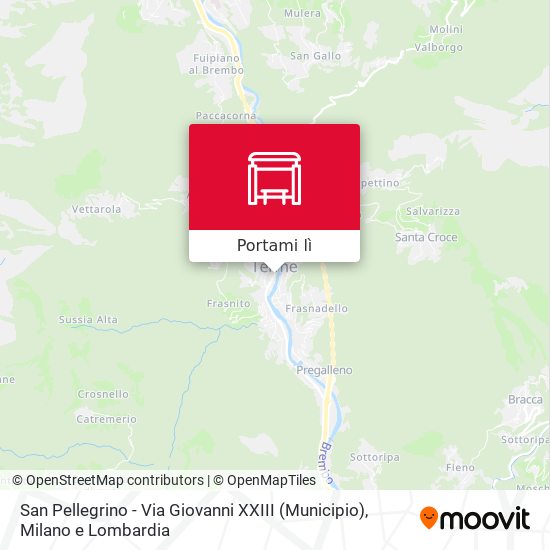 Mappa San Pellegrino - Via Giovanni XXIII (Municipio)