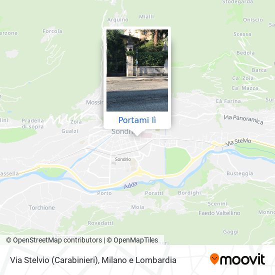 Mappa Via Stelvio (Carabinieri)