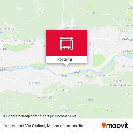Mappa Via Vanoni Via Giuliani