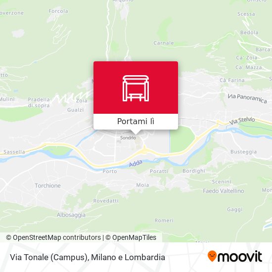 Mappa Via Tonale (Campus)