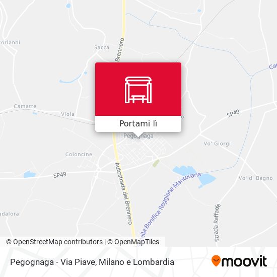 Mappa Pegognaga - Via Piave