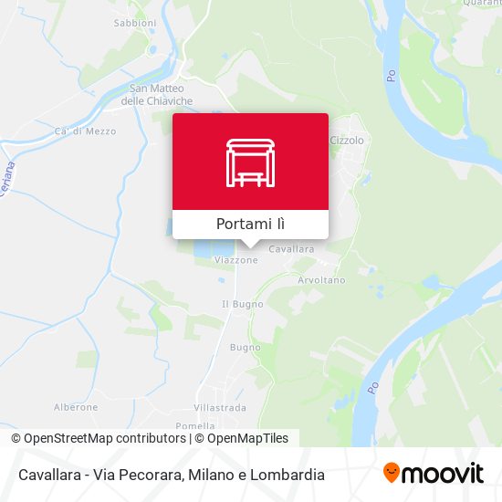 Mappa Cavallara - Via Pecorara