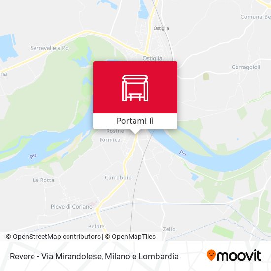 Mappa Revere - Via Mirandolese