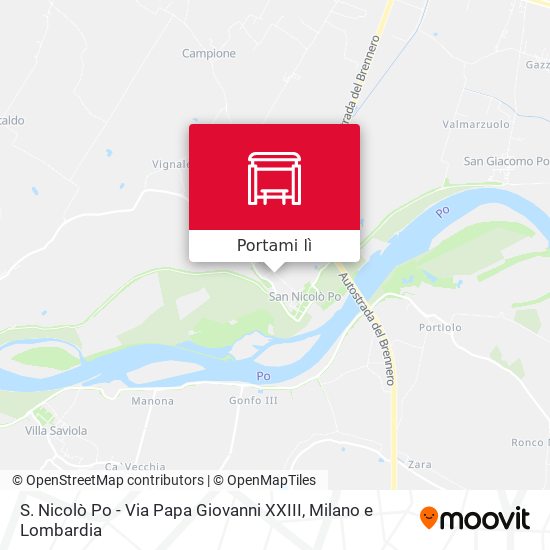 Mappa S. Nicolò Po - Via Papa Giovanni XXIII