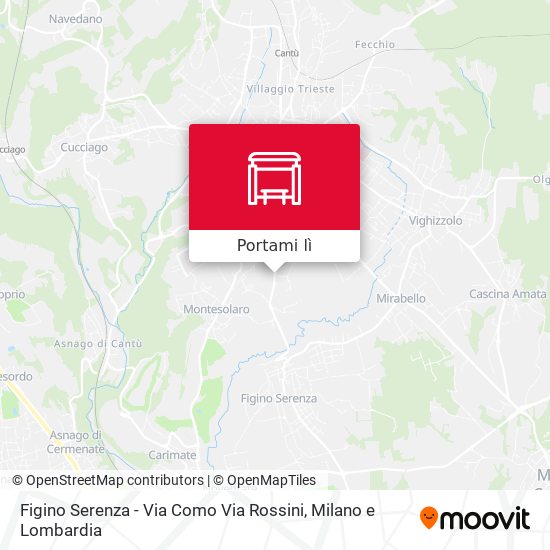 Mappa Figino Serenza - Via Como Via Rossini